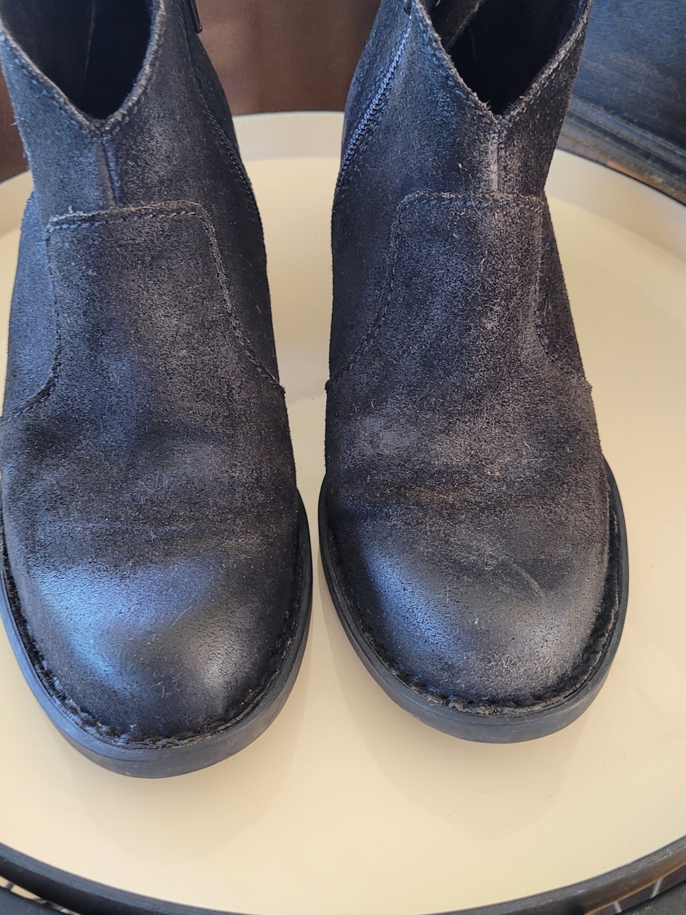 Born Michael Black Distressed Suede Booties - Picture 6 of 11